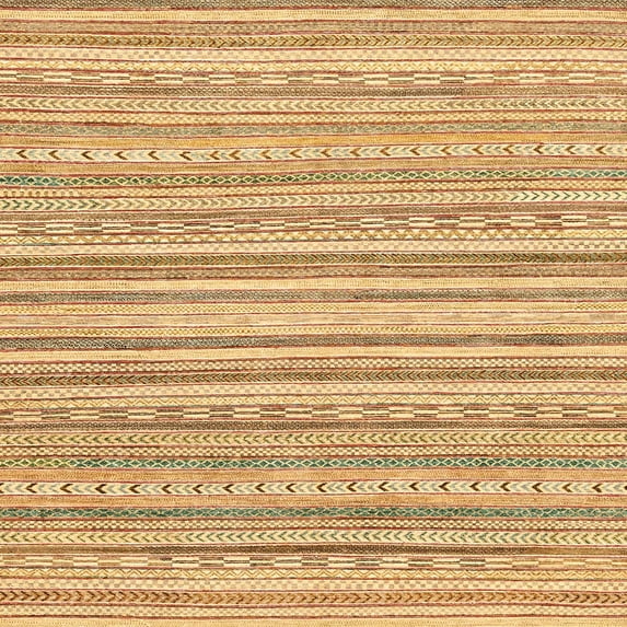 Ahgly Company Indoor Square Abstract Chrome Gold Yellow Abstract Area Rugs, 5' Square
