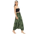 thumbnail image 2 of Previn Women's Boho Yoga Pants High Waisted Lightweight Yoga Loose Soft Hippie Harem Pants Indian Bohemian Dance Beach Pants A01203 Small-Large, 2 of 5