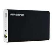 PureGear PureJuice 10000mAh (2.4A) USB Charger with USB-C Input - Black Metal (Like New)