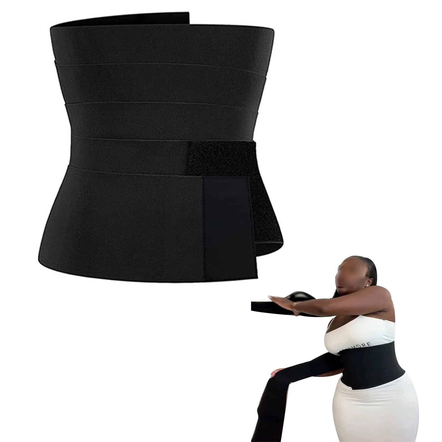 Bandage Wrap Lumbar Waist Support Trainer Back Braces Postpartum Recovery for Women