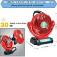thumbnail image 3 of Abanico para Lugar de Trabajo con Batería Milwaukee M18 de 18 V/adaptador de CA, Ventilador Portátil con Batería con Temporizador, Ventilador de Trabajos Inalámbrico de 3500 Cfm para Taller, Sitio de Construcción para Camping, Garaje, Cocina, Oficina, 3 of 12