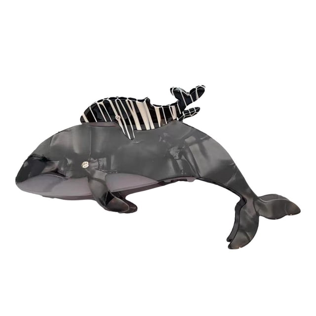 Pinza para el pelo de animales con forma de tiburón y acetato de ácido acético de ballena azul para regalo de niña V5V4