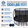 thumbnail image 2 of SERAY 12ft Outdoor Trampoline with Safety Enclosure Net, Ladder and Rust-Resistant Frame, ASTM Certified Backyard Trampoline for Kids and Adults, 2 of 10