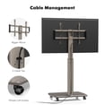 thumbnail image 3 of FITUEYES Rolling Floor TV Stand For 32''-70'' Tvs,Morandi Grey&with Swivel Mount,Wooden Base,Corner Universal Stands for Bedroom, Outdoor, Small Dorm, 3 of 8
