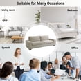 thumbnail image 4 of COSYJOY Living Room, Bedroom, 88.58"THREE Seater Sofa，Soft and Comfortable, Easy to Install, Detachable Sofa Mat and Cover(Beige), 4 of 8