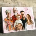 thumbnail image 3 of Custom Family Portrait Canvas, Personalized Family Photo Art, Unique Gift for Mom, Dad, Couples, Anniversary, Home Decor, 3 of 6