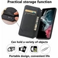 thumbnail image 3 of Compatible with Samsung Galaxy S23 Ultra 5G Wallet Case,Premium Leather Flip Wallet Case with Card Slots Kickstand Magnetic Buckle Shockproof Protective Cover for Galaxy S23 Ultra, 3 of 5