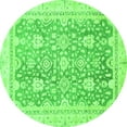 thumbnail image 1 of Ahgly Company Indoor Round Oriental Green Traditional Area Rugs, 7' Round, 1 of 4