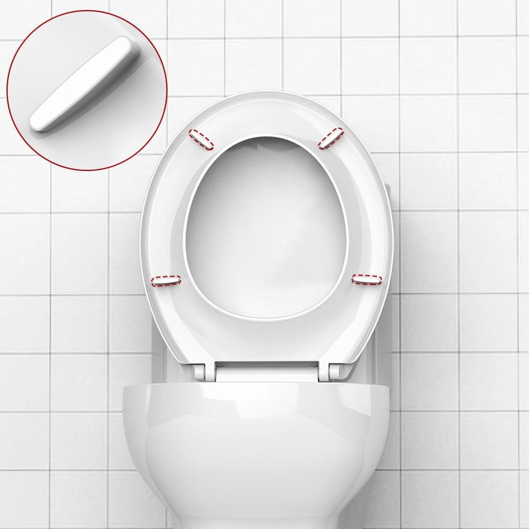Durable Commercial Toilet Seat – 17" Round White, Soft Close PP Plastic, Quick-Release Hinges, Grip-Tight Bumpers, Easy Install & Clean, mark Resistant – Standard Bathroom Fit, White