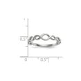 thumbnail image 4 of Real 14kt White Gold Polished Twisted Loops Ring Size: 7; for Adults and Teens; for Women and Men, 4 of 4