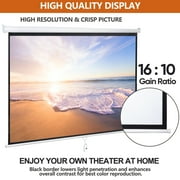 ZENSTYLE 100 Diagonal Projection Screen Portable Projector Movies Screens for Home Theater White
