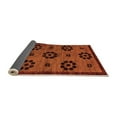 thumbnail image 2 of Ahgly Company Indoor Round Abstract Orange Modern Area Rugs, 3' Round, 2 of 4