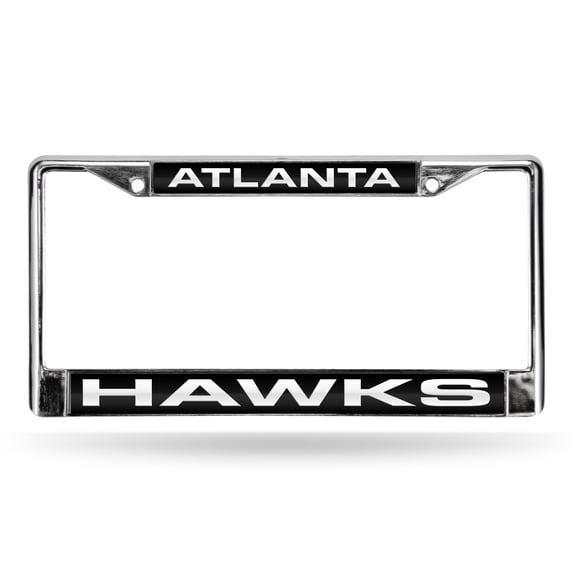 Atlanta Basketball Hawks Chrome Metal License Plate Frame Holder