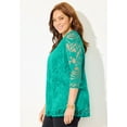 thumbnail image 3 of Catherines Women's Plus Size Jacquard Burnout Top, 3 of 4