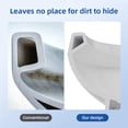 thumbnail image 5 of Two-Piece Elongated Toilet 19" Extra Tall Height, 12" Rough-In, Powerful 1.28 GPF Siphonic Flush, Quiet Soft Close Seat, Comfort Height Bathroom Toilet for Elderly, Adults & Mobility Support, White, 5 of 6