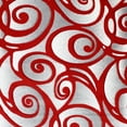 thumbnail image 7 of Emma + Oliver 8'x10' Olefin Accent Rug with Modern Swirl Sculpted Design in Red and Gray with Natural Jute Backing, 7 of 7