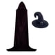 thumbnail image 1 of Conjunto de disfraz de bruja de Halloween, sombrero de bruja para adultos, disfraz, accesorio de fotografía 2 piezas, 1 of 9
