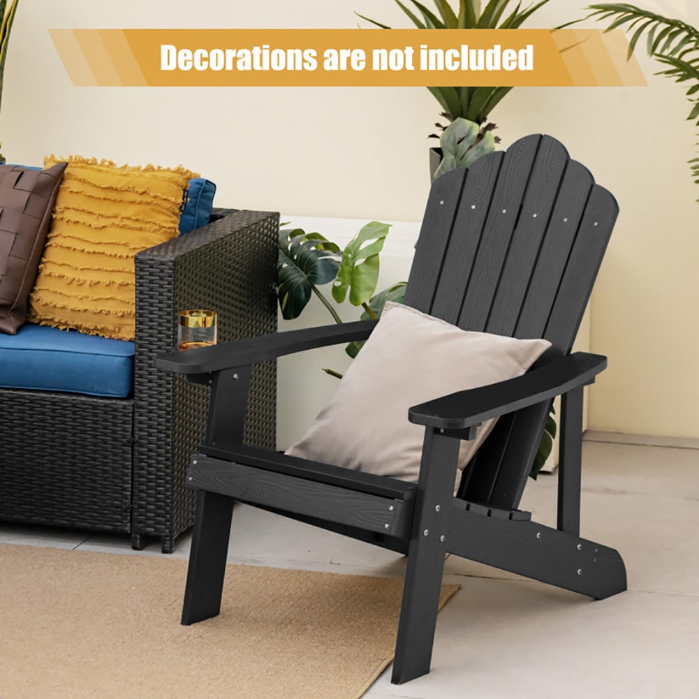 Aimee Lii Weather Resistant Outdoor Chair with Cup Holder, Outdoor Patio Furniture, Black Aimee Lii Weather Resistant Outdoor Chair with Cup Holder, Outdoor Patio Furniture, Black
