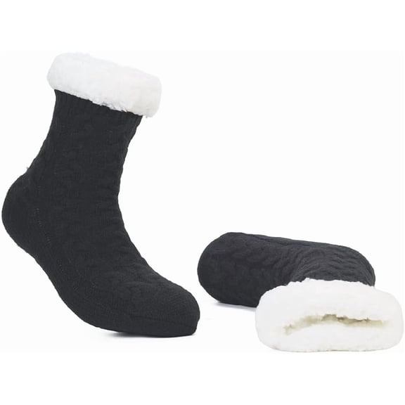 Jtbuh XLY Mens Fuzzy Slipper Socks Winter Warm Cozy Fluffy Cabin Soft Comfy Thick Indoor Fleece Socks