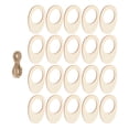 thumbnail image 2 of Shisuyan Anneaux de Serviette en Plastique 20 Pcs 3.5X2.7X0.1In, 2 of 8