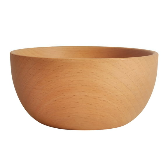 LAMIRO Wooden Woven Salad Bowl, Unbreakable Wood Round Serving Bowl Large Wood Salad Bowl, Reusable Wood Snack Bowls Large Serving Bowls for Fruits, Popcorn 12X5.7Cm