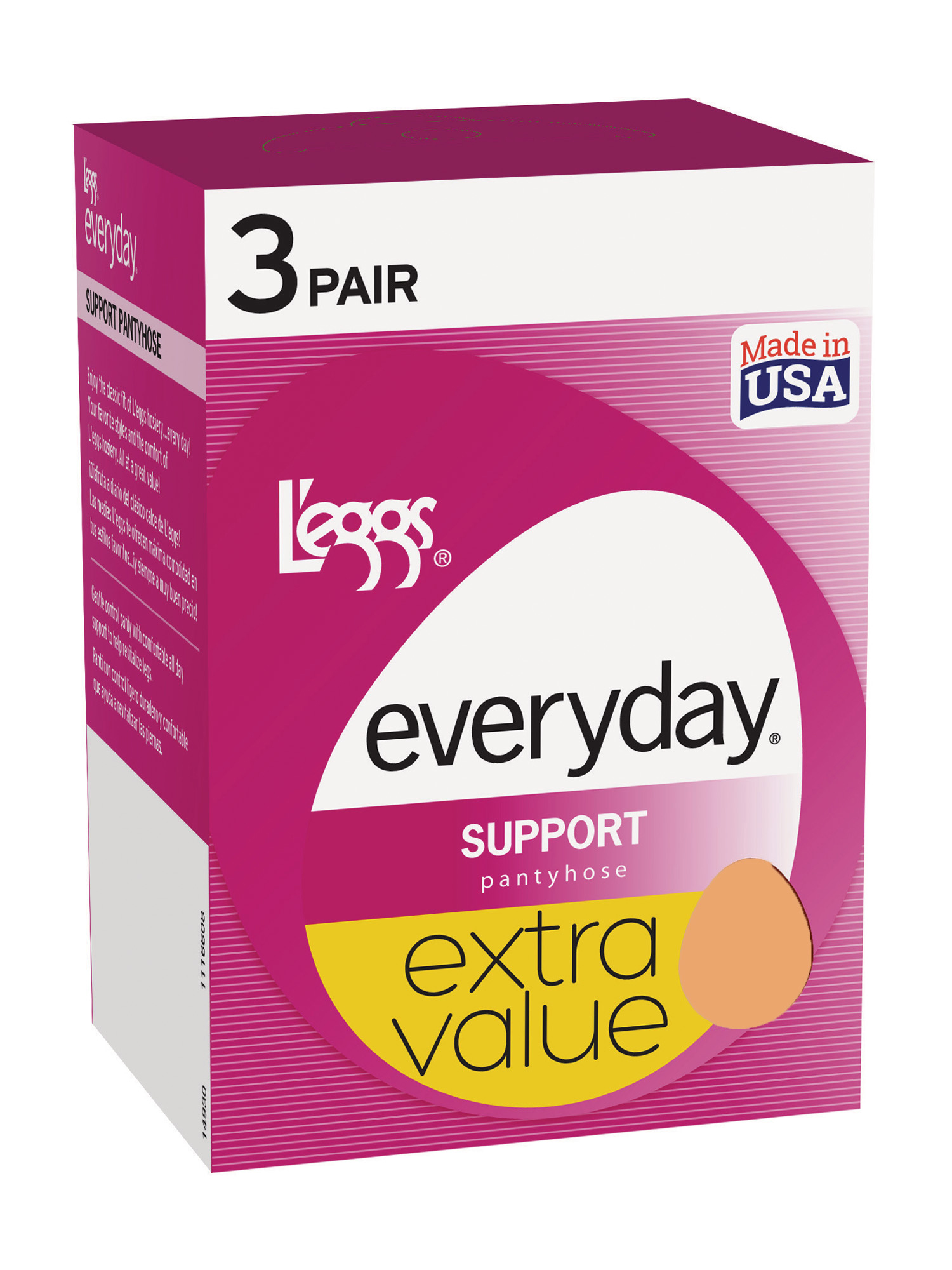 L'eggs L'eggs Everyday Control Top Pantyhose, 6 Pack