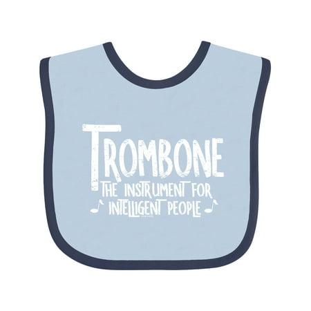 

Inktastic White Intelligent Trombone Rough Text Gift Baby Boy or Baby Girl Bib