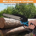 thumbnail image 3 of 8" Cordless Electric Mini Chainsaw Chain Saw Cordless Tree Wood Cutter Pruning, 3 of 13