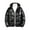 Black, variant on Lovskoo 2024 Mens Winter Coats Quilted Jacket Hooded Casual Solid Long Sleeve Warm Zipper Closure Outwear Coat Jacket Black