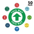 thumbnail image 2 of Koyal Wholesale Social Distancing Directional Arrow This Way, Green Floor Stickers, Business Signage Signs 50 Labels, 2 of 5