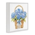 thumbnail image 2 of Stupell Industries Shabby Chic Pretty Blue Hydrangea Picnic Basket White Framed Giclee Art, 24 x 24, by Petals Prints Design, 2 of 8