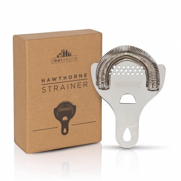A Bar Above Hawthorne Strainer for Cocktails &ndash; Bar Strainer Cocktail w/High Density Spring &ndash; Mirrored Stainless Steel Finish Drink Strainer - Coc