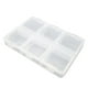 thumbnail image 4 of Cateissary Pill Case Transparent 6 Slots Plastic Containers Household Necklace Storage Elderly Dispenser Organization Portable Type2, 4 of 6