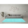thumbnail image 3 of Ahgly Company Indoor Square Persian Light Blue Traditional Area Rugs, 6' Square, 3 of 4