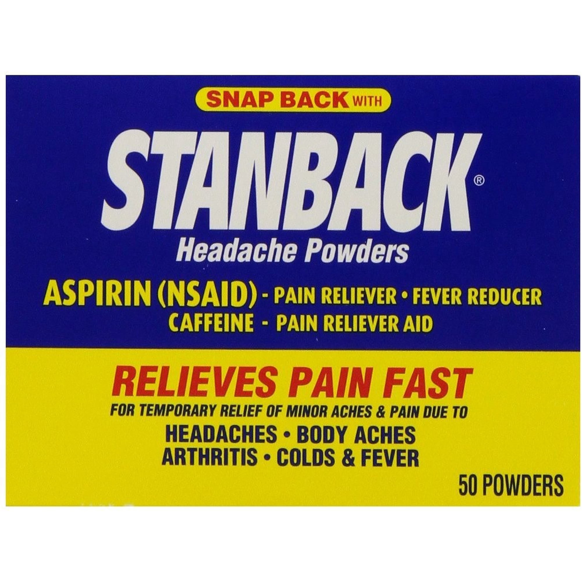 Stanback Headache Powders 50 Each (Pack of 3)