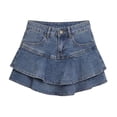 thumbnail image 3 of ZACPNCV Girls Jean Shorts Stretch Denim Shorty Shorts with Pockets, 3 of 7