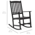 thumbnail image 7 of Best Choice Products Indoor Outdoor Traditional Slat Wood Rocking Chair Furniture for Patio, Porch, Living Room - Black, 7 of 7