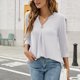 thumbnail image 4 of Pntutb - Blusa informal con cuello en V y manga 3/4 para mujer PNTUTB Pntutb-310, 4 of 7
