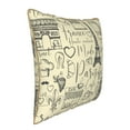 thumbnail image 2 of ZNDUO Retro Paris Tower Graffiti Throw Pillows, Throw Pillows for Couch-Indoor Decorative Pillows,18"x18", 2 of 8