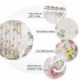 thumbnail image 3 of Pink Purple Flower Bathroom Shower Curtains with 12 Hooks Polyester Waterproof Shower Curtain for Stalls and Bathtubs Spring Farmhouse Country Floral Leaf Decorative Bathroom Curtain 36x72 Inches, 3 of 8