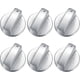 thumbnail image 1 of 6 Pcs Gas Stove Control Knobs, Metal 6mm Cooker Control Switch Knobs, Silver Adaptors Oven Cooking Surface Switch Buttons, Gas Hob Knobs Control Locks, 1 of 5