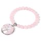 thumbnail image 1 of Pulsera de cuarzo rosa para mujer, brazalete de cuentas de cristal rosa, piedra Natural elástica, joyería curativa, regalo de Reiki, 1 of 4