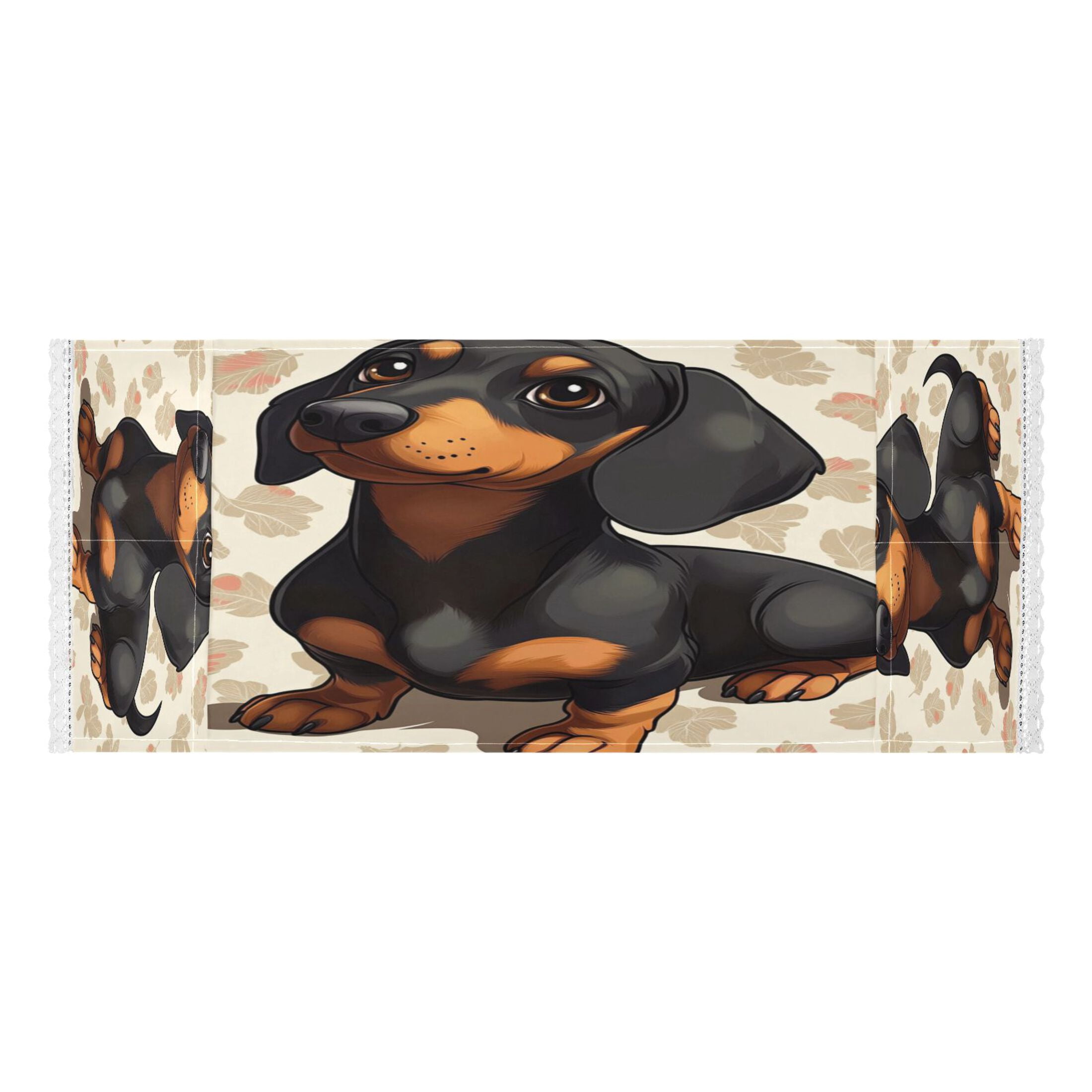 Dachshund PatternWasher and Dryer Covers Dust-Proof and Oil Resistant Fridge Cover with 4 Storage Pockets Washing Machine Top Cover for Laundry Kitchen Home 51.2 x 22 In