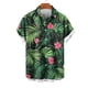 thumbnail image 3 of Mens Casual de Manga Corta Botón Abajo Camisas Gira Cuello Impresión, Camisa de Verano de Poliéster de Moda, 3 of 6