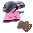 thumbnail image 2 of Pink Power Detail Sander for Woodworking 20V Cordless Electric Hand Sander for Wood Furniture - Mini Palm Sander Tool with Sandpaper, Li-Ion Battery & Charger - Small Handheld Sanding Machine, 2 of 8