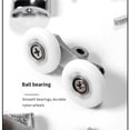 thumbnail image 4 of Kearding Ruedas dobles para puerta de ducha de alta resistencia, 2 uds., rodillos superiores, ruedas cromadas, cojinete de puerta corredera, Accesorios de baño, 4 of 6