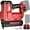 Red, variant on 18V Cordless 18GA Brad Nailer, 2 in 1 Electric Stapler Gun for Milwaukee 18V Battery (Bare Tool)