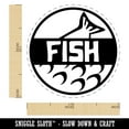 thumbnail image 2 of Food Label Fish Self-Inking Rubber Stamp Ink Stamper - Black Ink - Medium 1 Inch, 2 of 7