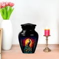 thumbnail image 7 of JAGASY Peacock Urn for Ashes, Black Small Urns for Human Ashes keepsake, Tree Red & Yellow Decorative Urns for Parents, Miniature Cremation Urn for Mom & Dad, (3 Inch), 7 of 7