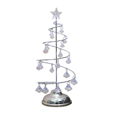 JeashCHAT Christmas Unique Xmas Tree Shape Design LED Table Lamp Lights Crystal Christmas Tree Lights Copper Wire Night Lights,Decoration for Bedroom, Child Room, Living Room, bar, Shop